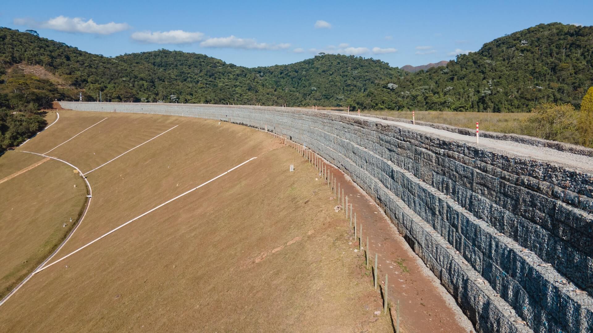 Dam surrounded by vegetation