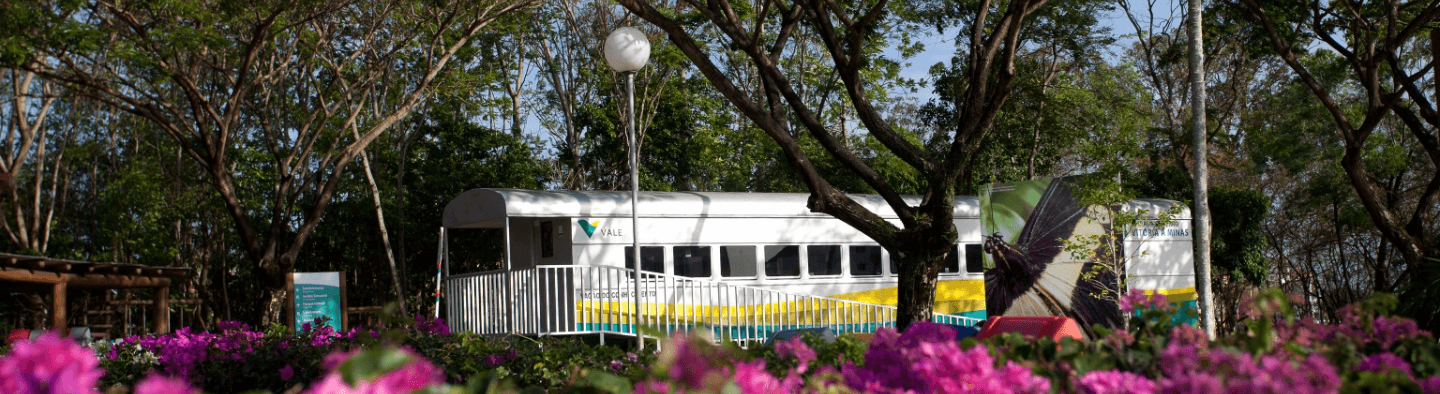 trem estacionado no parque botânico de São Luis