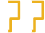 ícone em amarelo e branco representando aspas.