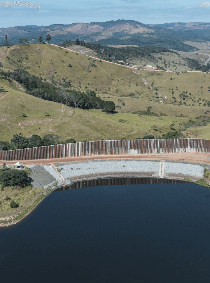 Estrutura de contenção do Dique Minervino.