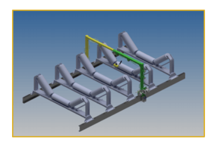 Ilustração do equipamento com diversos rolos em forma de M