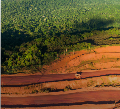 Aerial image of a workspace