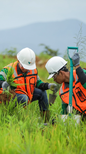 uniformed employees in protective gear roam the field