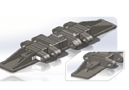 Ilustração de uma das sapatas do equipamento