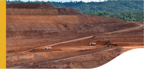 Earthy manganese extraction area